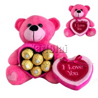Pink Teddy With Heart