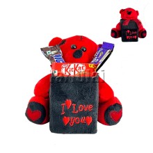 Red Teddy With Box 