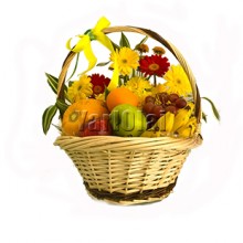Fruit Basket with Flower