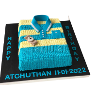 Blue And Yellow T Shirt Cake