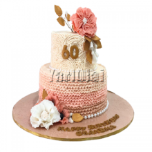 Lovely Pink Flower Cake