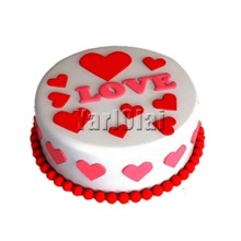 Love You Fondant Cake