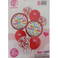 Happy Birthday 8 Pcs Balloon set