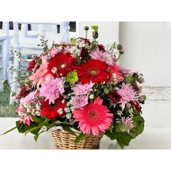Medium Sized Mix Flower Basket